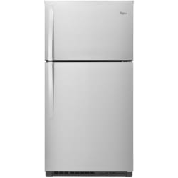 33 Inch Top Freezer Refrigerator - Stainless Steel view