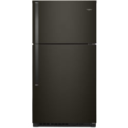 33 Inch Top Freezer Refrigerator - Black Stainless Steel view