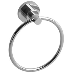 Star 6 1/4 Inch Wall Mounted Towel Ring: Chrome - Star Towel Ring in Chrome view