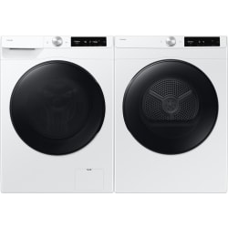 Side-by-Side Front Load Washer and Electric Dryer Set in White - Front Load Washer and Electric Dryer Set in White view