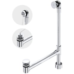 Freestanding Bathtub Drain Kit For Above-Floor Installation Box: Polished Chrome - Freestanding Bathtub Drain Kit For Above-Floor Installation Box in Polished Chrome view