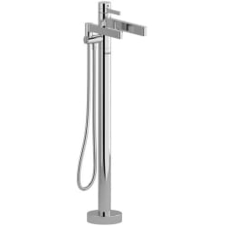 Thermostatic Single Hole Floor Mount Tub Filler Trim  - Paradox™ Thermostatic Single Hole Floor Mount Tub Filler Trim with Hand Shower in Chrome view