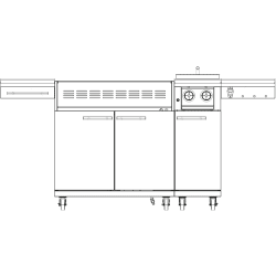 Freestanding XLT Grill Cart  - Freestanding XLT Grill Cart with Stainless Steel Construction (Front View) view