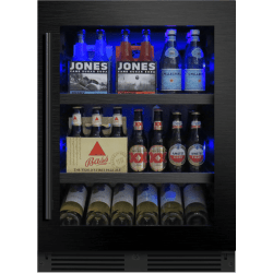 24 Inch Freestanding/Built-In Undercounter Beverage Center  - 24 Inch Black Stainless Beverage Center view