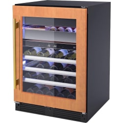 24 Inch Undercounter Dual Zone Wine and Weed Preservation System  - 24 Inch Undercounter Dual Zone Wine and Weed Preservation System with 30 Bottle Capacity in Angled View view