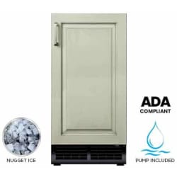 15 Inch Panel Ready Built-In Undercounter Nugget Ice Maker  - 15" Undercounter Nugget Ice Maker - ADA Height - Factory Installed Drain Pump view