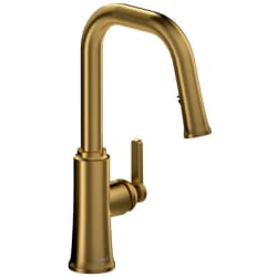 Single-Handle Pull-Down Kitchen Faucet  - Trattoria Single-Handle Pull-Down Kitchen Faucet with 1.5 GPM Flow Rate in Brushed Gold view