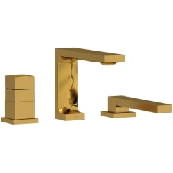 3-Hole Deck Mount Tub Filler  - Reflet™ 3-Hole Deck Mount Tub Filler in Brushed Gold view