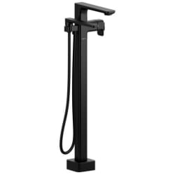Thermostatic Single Hole Floor Mount Tub Filler Trim  - Equinox™ Thermostatic Single Hole Floor Mount Tub Filler Trim in Black view