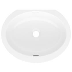 13 Inch Oval Undermount Bathroom Sink  - 13 Inch Oval Undermount Bathroom Sink with Drain Hole Center view