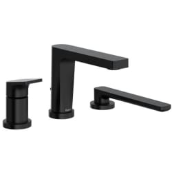 3-Hole Deck Mount Tub Filler Trim  - Ode™ 3-Hole Deck Mount Tub Filler Trim with Hand Shower in Black view