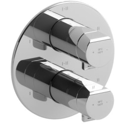 Double Knob Handle Thermostatic and Pressure Balance Trim  - Parabola™ Double Knob Handle Thermostatic and Pressure Balance Trim with 6 Functions in Chrome view