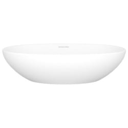 11 Inch Oval Vessel Bathroom Sink  - 11 Inch Oval Vessel Bathroom Sink with Drain Hole Center view