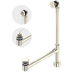 Freestanding Bathtub Drain Kit For Above-Floor Installation Box: Polished Nickel - Freestanding Bathtub Drain Kit For Above-Floor Installation Box in Polished Nickel view