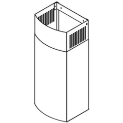 Duct Cover Extension for Up to 12-Foot Ceiling: Stainless Steel - Extension Duct Cover view