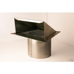 10 Inch Galvanized Steel Round Inlet Wall Cap - 10" Round Wall Inlet Cap view