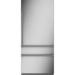 36 Inch Panel Ready Built-In Bottom Freezer Smart Refrigerator  - 36 Inch Commercial-Style Fully Integrated Panel Ready Smart Bottom Freezer Refrigerator with 20.2 cu. ft. Total Capacity in Statement Handle Kit View view