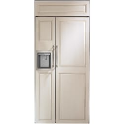 36 Inch Counter Depth Built-In Side by Side Smart Refrigerator - 36 Inch Smart Built-In Side-by-Side Refrigerator with Dispenser view