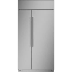 42 Inch Counter Depth Built-In Side by Side Smart Refrigerator  - Shown with Statement Handles view