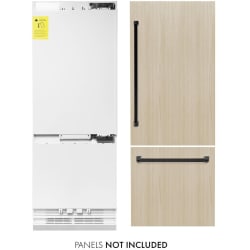 30 Inch Built-in Bottom Freezer Refrigerator  - ZLINE Autograph Edition 30 in. 16.1 cu. ft. Panel Ready Built-In Bottom Freezer Refrigerator with Water Dispenser and Ice Maker with Matte Black Accents (RBIVZ-30-MB) 30 in. 16.1 cu. ft. Panel Ready Built-In Bottom Freezer Refrigerator view