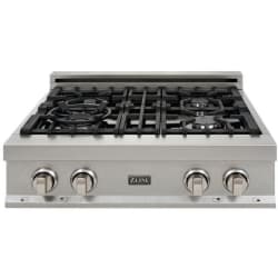 30 Inch Gas Rangetop  - 30 Inch Professional DuraSnow® Stainless Steel Gas Rangetop view