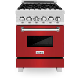 24 Inch Freestanding Professional Dual Fuel Range  - Front View view