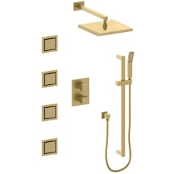 Crystal Bay Thermostatic 3-Point Shower System  - Crystal Bay Thermostatic Shower System with Body Jets view