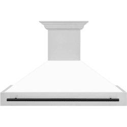 48 Inch Wall Mount Range Hood  - Stainless Steel with Matte Black Handle view