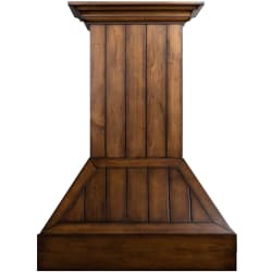 Shiplap Wooden Wall Mount Range Hood  - Front View view