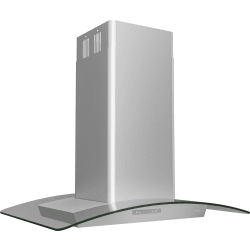Milano 36 Inch Island Mount Smart Range Hood  - Front View view
