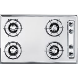 30 Inch Gas Cooktop  - Chrome view