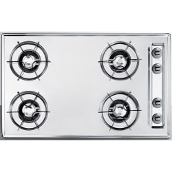 30 Inch Gas Cooktop  - Chrome view
