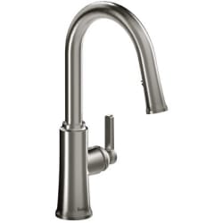 Single-Handle Pull-Down Kitchen Faucet  - Trattoria™ Pull-Down Kitchen Faucet With C-Spout in Stainless Steel view
