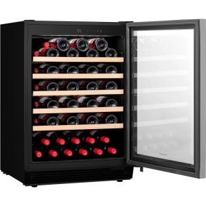 24 Inch Freestanding/Built-In Single Zone Wine Cooler  - Product - Open / Loaded 57 Bottle Wine Cooler Stainless Steel GRWE5726AS view