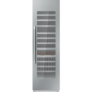 24 Inch Panel Ready Tri-Zone Smart Wine Cooler - With Professional Series Handle view