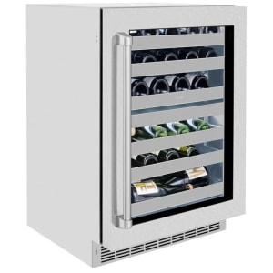 Touchstone 24 Inch Built-In Wine Cooler  - Touchstone 24 Inch Built-In Wine Cooler Full Stainless Steel Exterior view