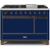 Ilve Majestic II Collection UM12FDQNS3MBB - Freestanding Dual Fuel Range Black