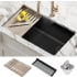 Kraus KGUW233MBL - 33 Inch Single Bowl Granite Undermount Kitchen Sink Angle View