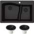 Kraus Quarza Series KGD442BLACKPST1BL - Front View