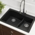 Kraus Quarza Series KGD442BLACKPST1BL - Angle Top View