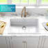 Kraus KFD130GWH - Fireclay 30 Inch Single Bowl Dual Mount Kitchen Sink Top High View
