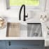 Kraus Bellucci™ KGUW133WH - 33 Inch Single Bowl Granite Undermount Kitchen Sink Close-up View