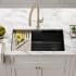 Kraus KGUW233MBL - 33 Inch Single Bowl Granite Undermount Kitchen Sink Top Angle View