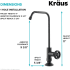 Kraus Urbix FF101MB - Urbix 100% Lead-Free Kitchen Water Filter Faucet in Matte Black Dimension