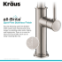 Kraus Sellette KPF1683SFSKSD80SFS - Single Handle Commercial Style Pull Down Kitchen Faucet All Brite Spot Free Stainless Finish