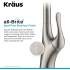 Kraus Merlin™ Series KPF1674SFS - Single Handle Pull Down Kitchen Faucet Spot Free Stainless Steel Finish