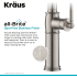Kraus Sellette KPF1682SFS - Single Handle Pull Down Kitchen Faucet Spot Free Stainless Steel Finish