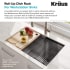 Kraus KRM11BL - Workstation Multipurpose Over Sink Roll-Up Dish Drying Rack
