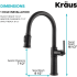 Kraus Sellette KPF1682ORB - Single Handle Pull Down Kitchen Faucet Dimensions