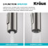 Kraus Oletto Series KPF2620BB - Single Handle Pull Down Kitchen Faucet 2 Function Spray